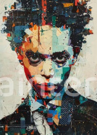 Urban Man Expression Geometrische Stijl