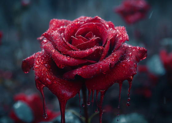 bloedrode-mystieke-rozenposter