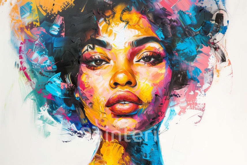 Stralende Blik zwarte vrouw