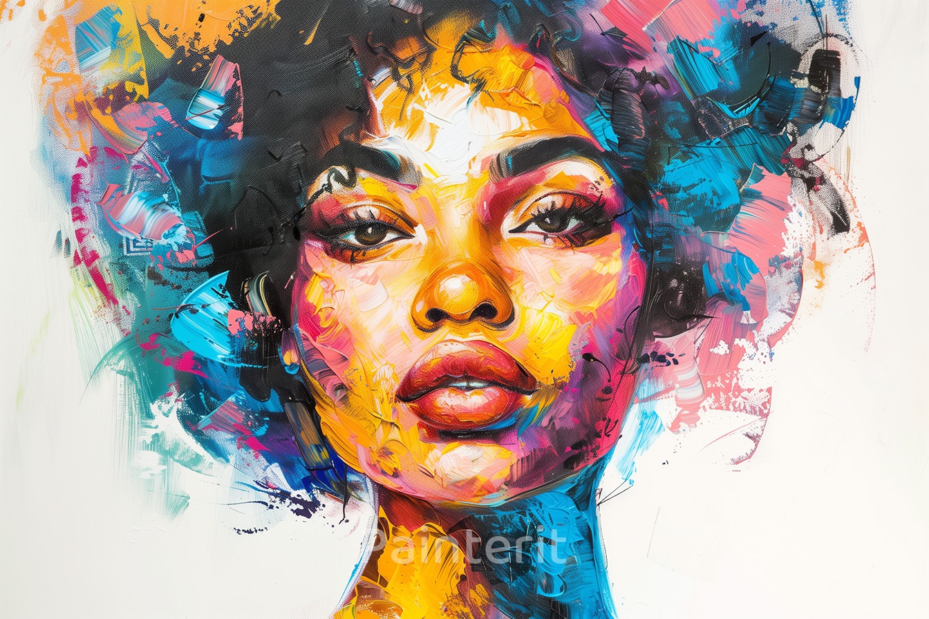 Stralende Blik zwarte vrouw