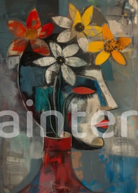 Bloeiende Fantasie Bloeiend Abstract Meesterwerk